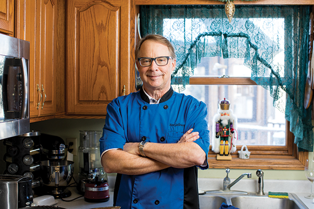 Chef Ken Galloway in a residential kitchen.