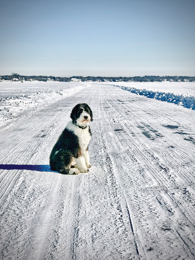 Lewis Clark Herington VI on the ice on White Bear Lake.