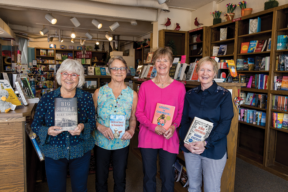 The owners of Lake Country Booksellers, from left to right: Susie Fruncillo, Roberta Kiemele, Nancy Thysell and Faith Basten
