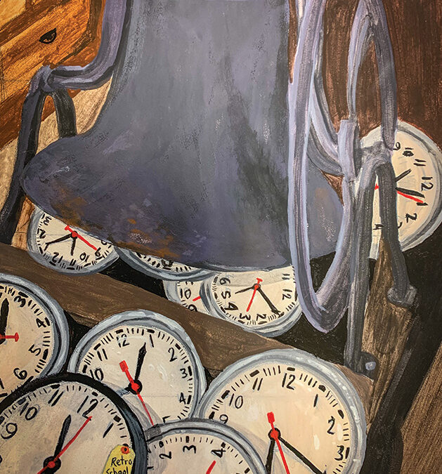 In White Bear Lake Student’s Painting, ‘Time is Running Out’