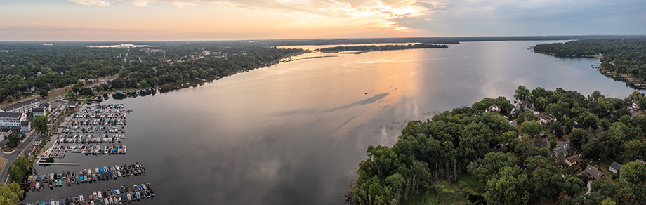 Dronescape of White Bear Lake, captured by Josh Driver