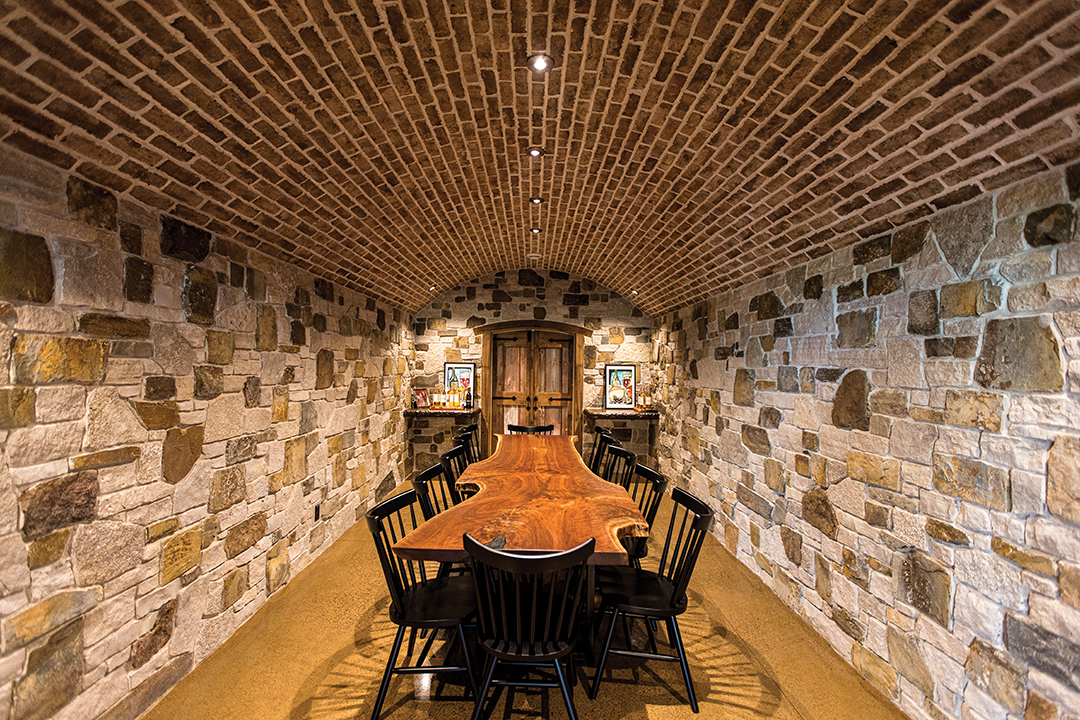 Pappouli’s Cave, a VIP tasting room, at Two Silo Winery & Vinyeard.