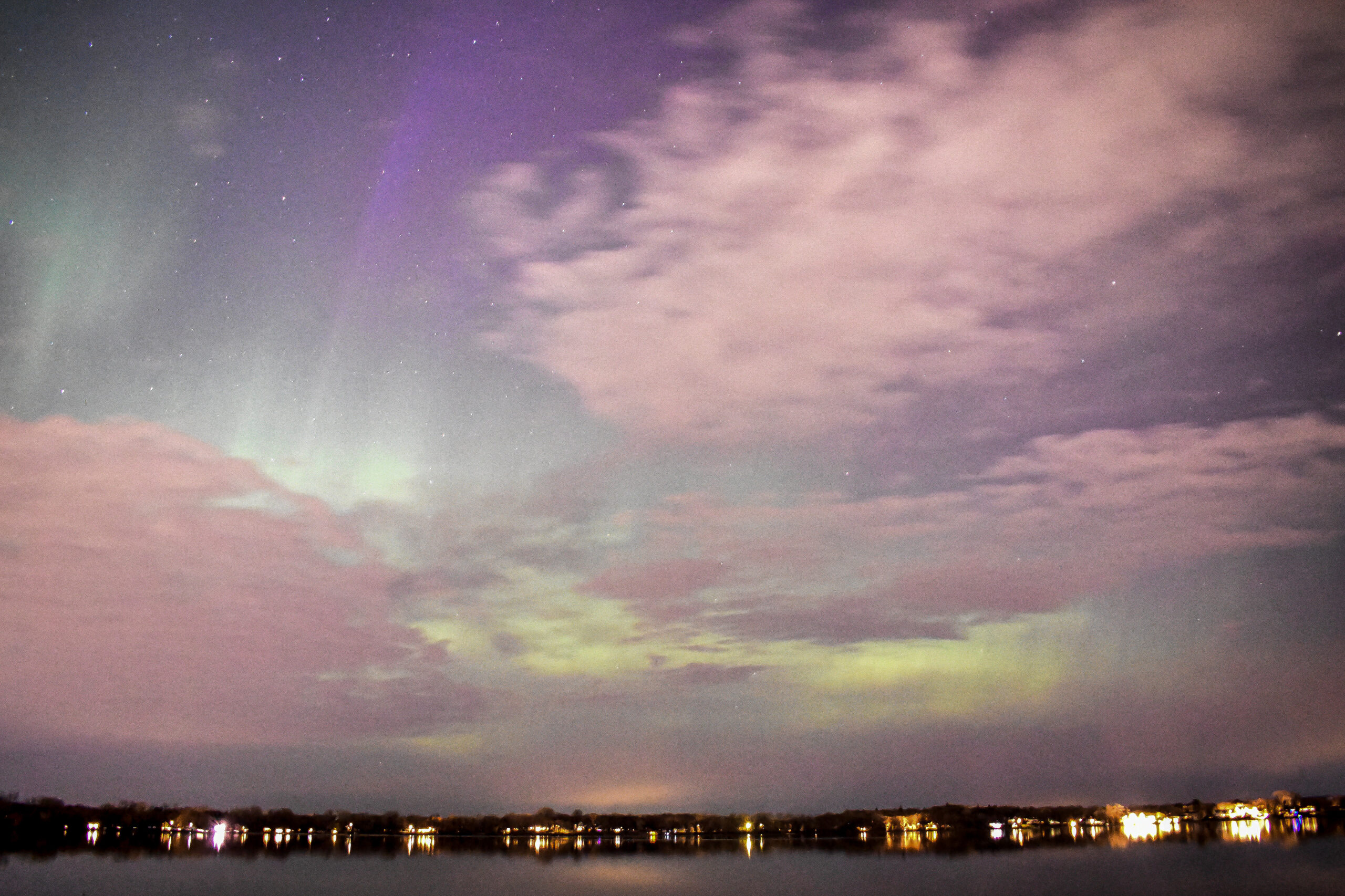 Aurora Over the Lake by Steph Herington