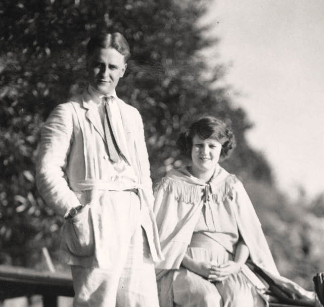 F. Scott and Zelda Fitzgerald in Dellwood the month before daughter Scottie’s birth. Photo courtesy of the Minnesota Historical Society