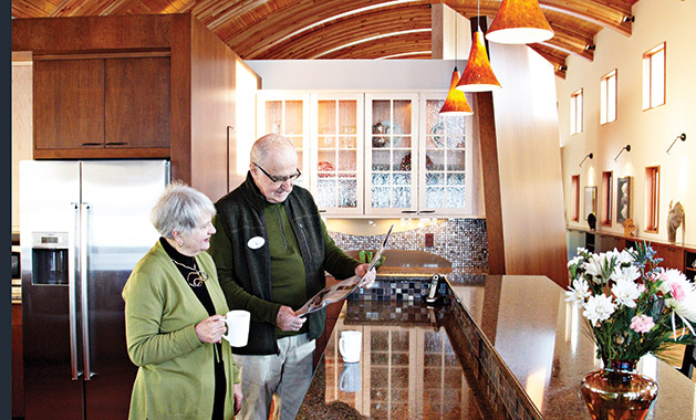 Marilyn and Jim Muellner show off their beautiful new home.