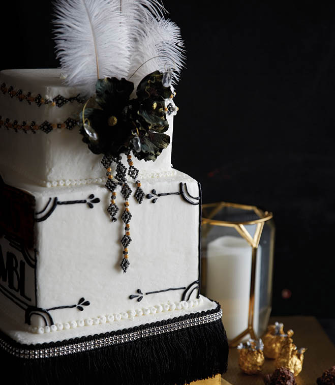 A cake fit for Jay Gatsby himself, hand-crafted by the talented cake designers at Grandma’s Bakery.