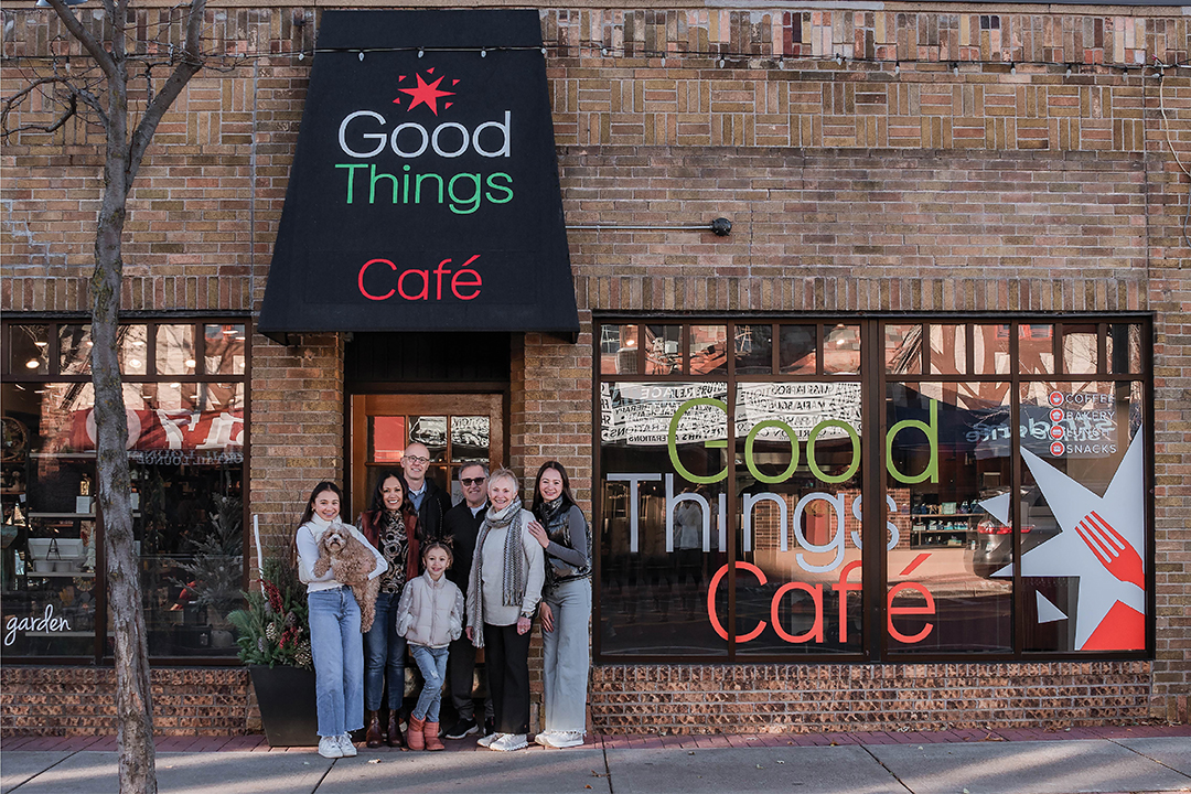 Three generations of Conrads stand in front of the newest addition to their family-owned business. From left to right: Tahari (holding dog, Tanner) 
Michelle, Tyler, Matinly, Ron, Sharon and Matissa.
