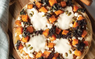 Spooky Squash and Goat Cheese Pizza