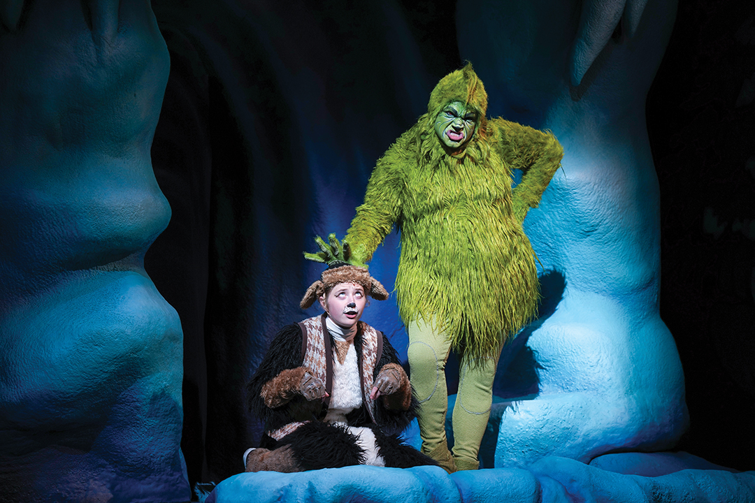 The Grinch delights as one of the Children’s Theatre Company’s annual productions. Photo: Glen Stubbe Photography