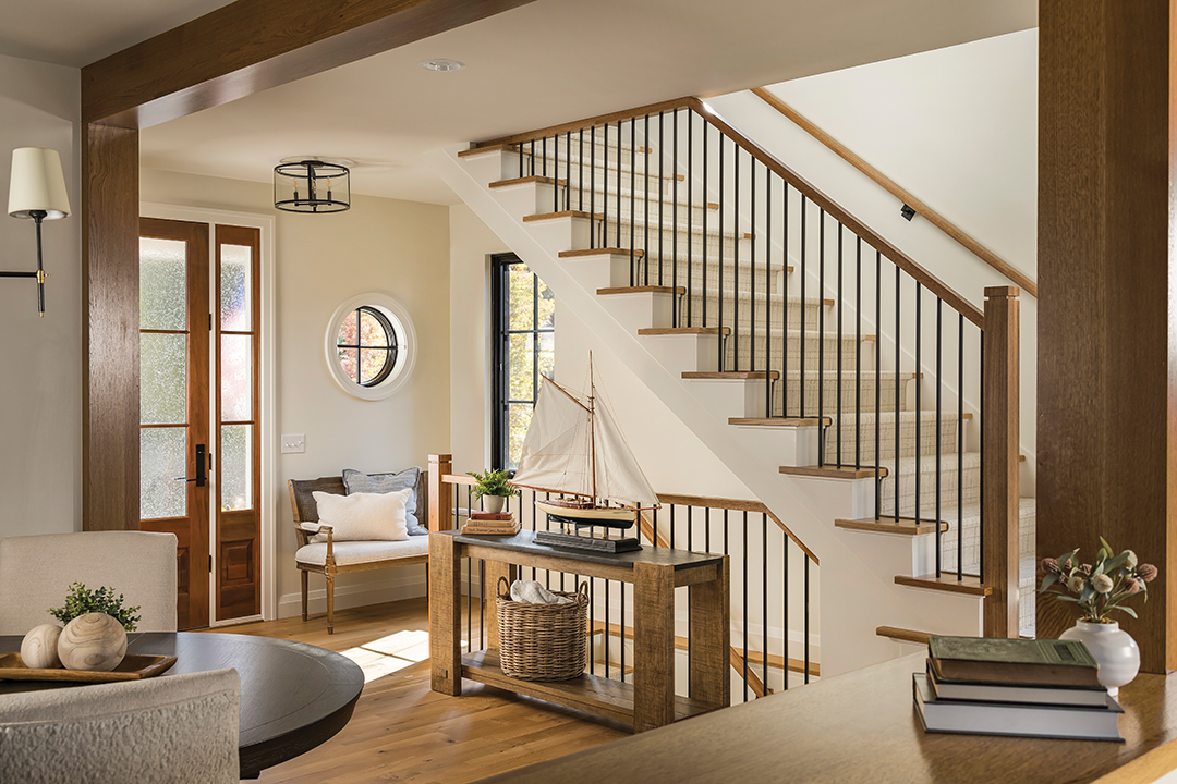 The home embraces a neutral and elevated take on the nautical theme.