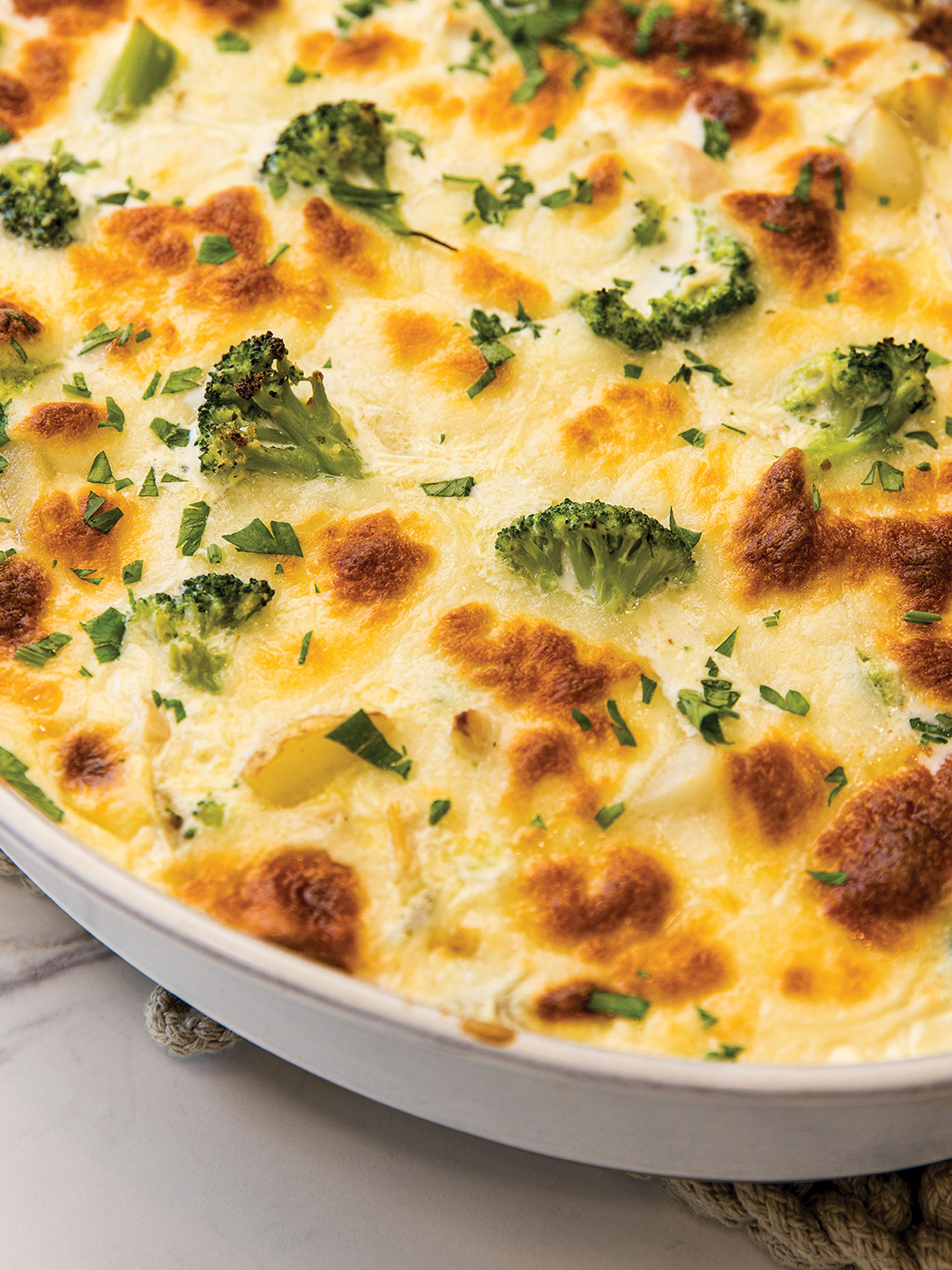 Cheese Curd Crusted Chicken Ranch Bake
