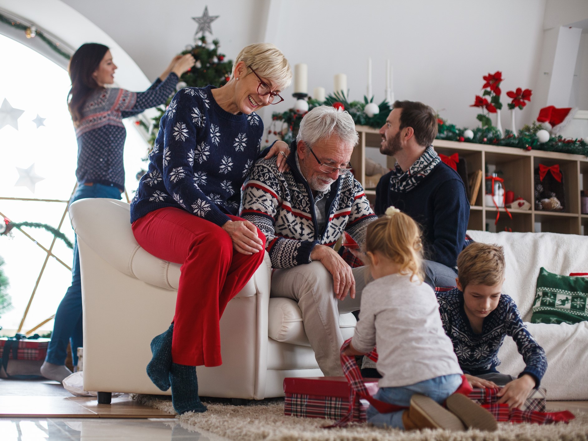multigenerational family Christmas