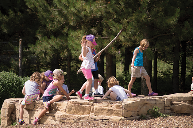 Kids playing at the Tamarack Nature Center