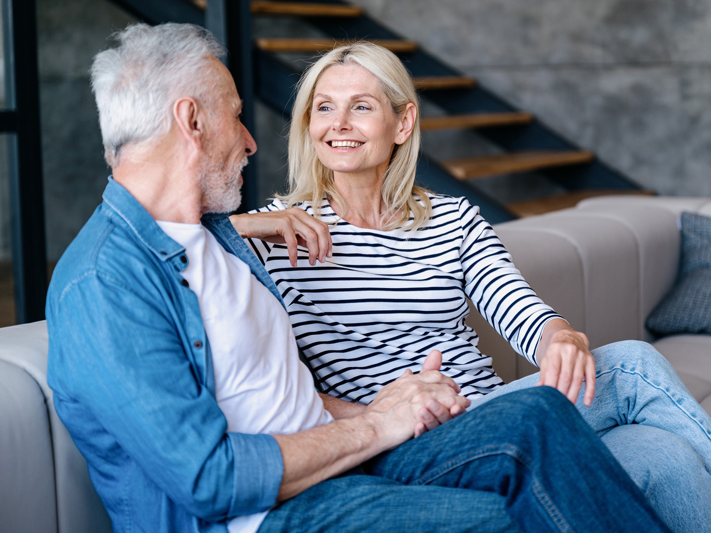 Couple having a conversation