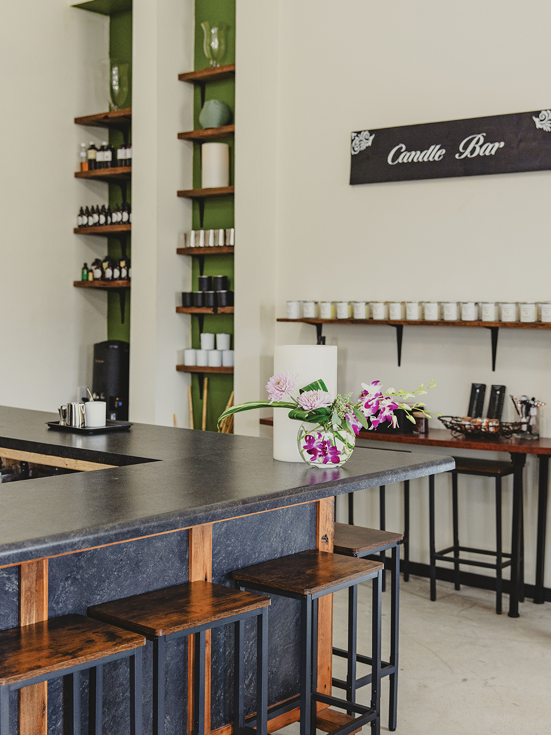 Floristry North offers visitors many ways to create, including a custom candle making experience.