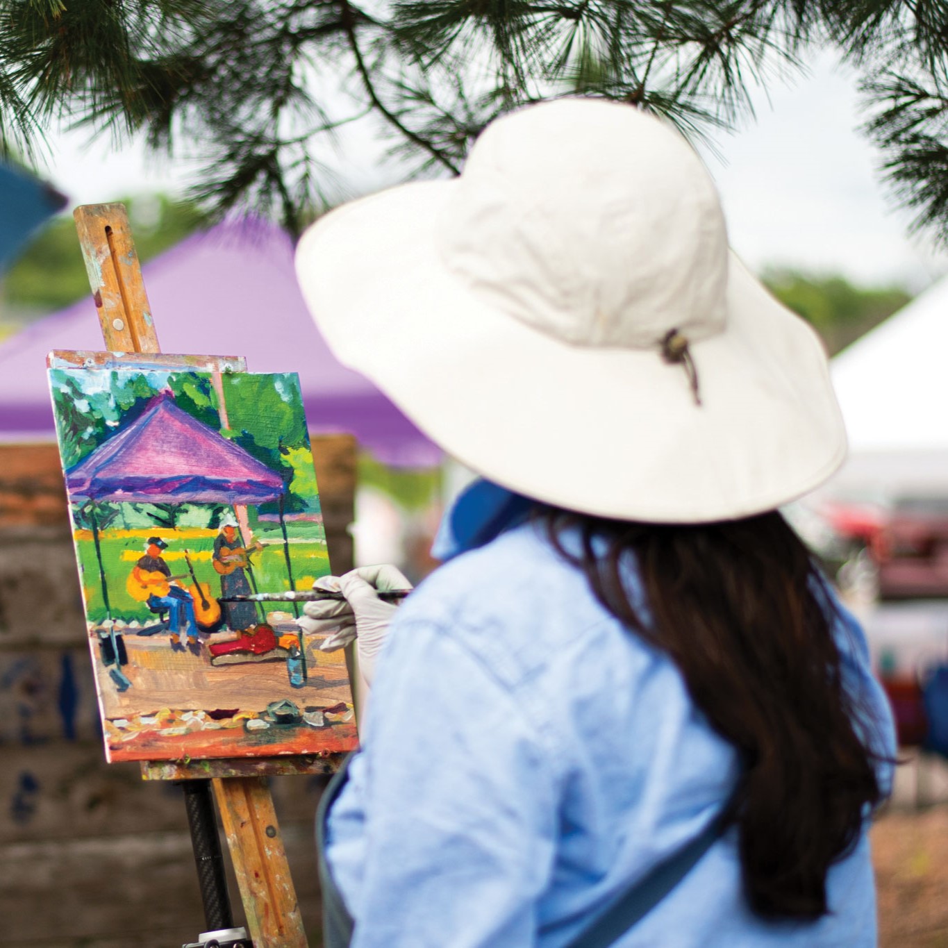 Suhaila Ihsanullah at White Bear Center for the Art’s Midsummer Art Fest.