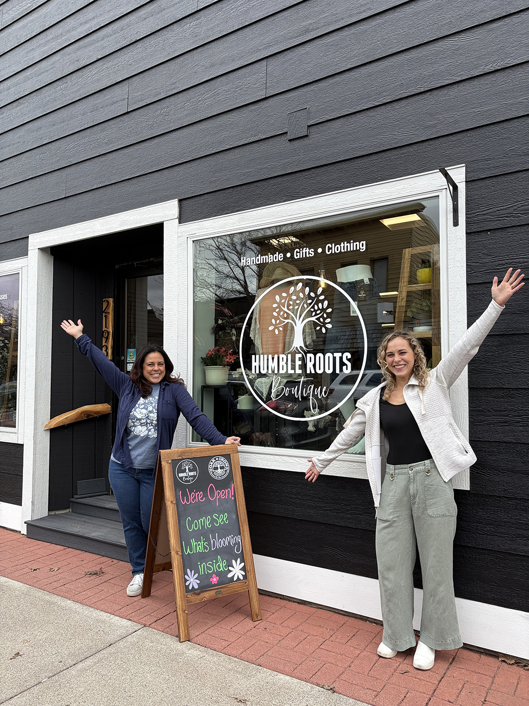 Humble Roots Boutique owner Tiffany Downing (left) and general manager, Jennifer Francis (right).
