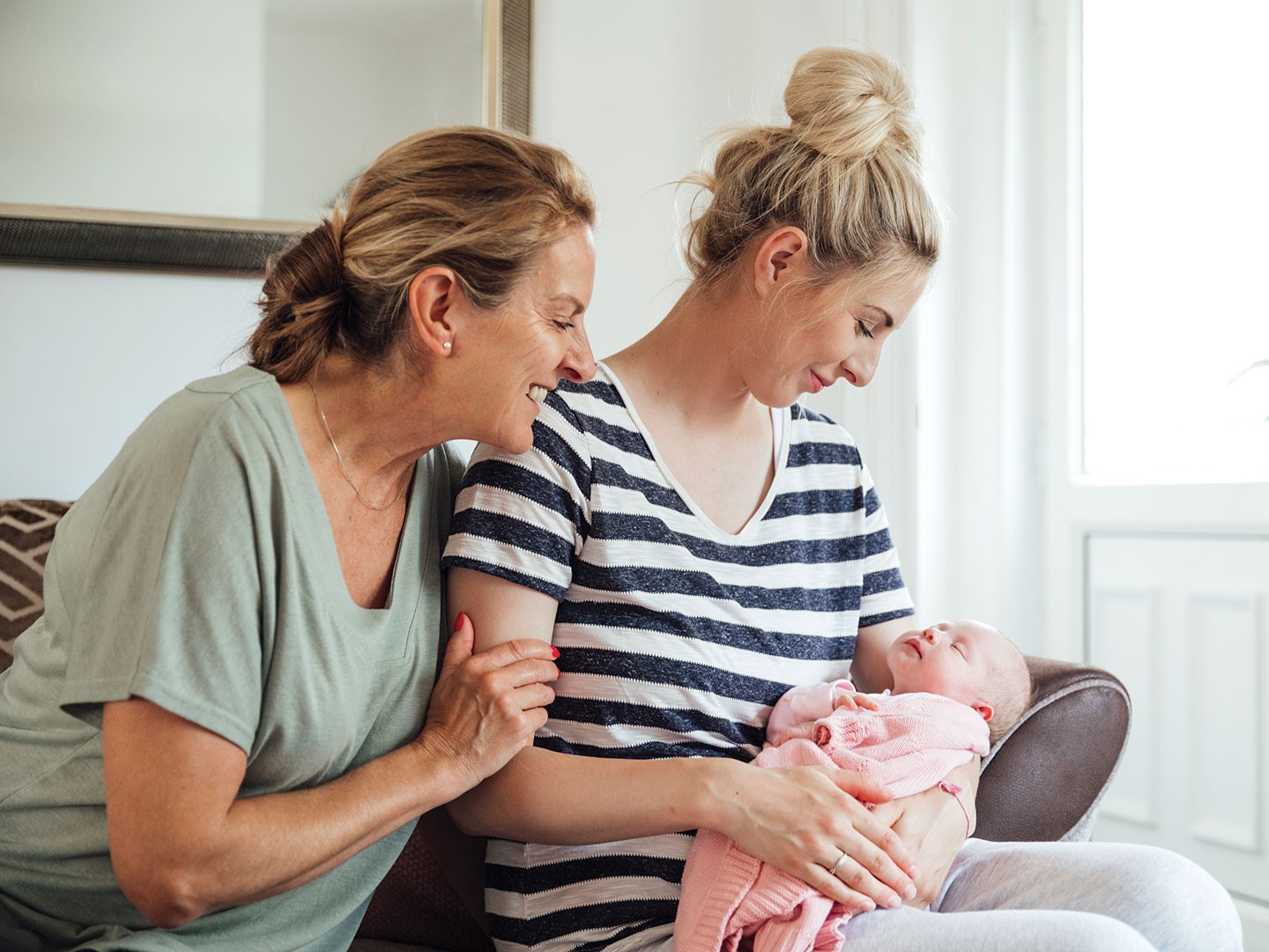 Grandma with her daughter and granddaughter